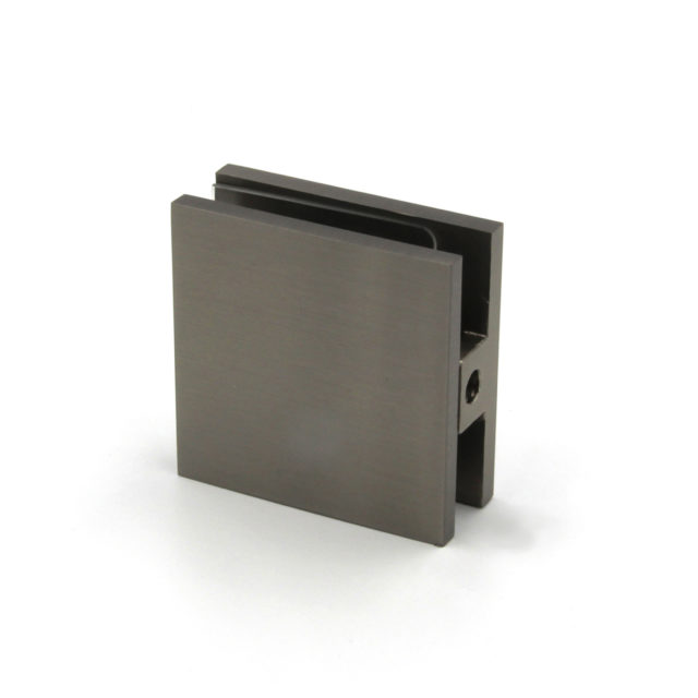 Swing door brushed nickel clip - front